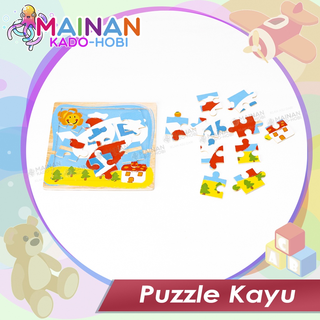 MAINAN EDUKASI TEMPEL PUZZLE BERGAMBAR KARAKTER LUCU USIA 1-5 TAHUN