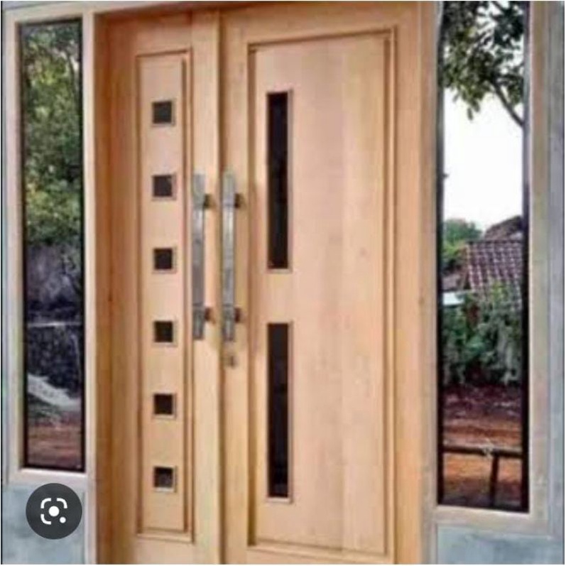 Jual pintu kuputarung pintu utama minimalis kayu jati | Shopee Indonesia