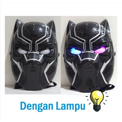 TOPENG MAINAN ANAK BLACK PANTHER LED LAMPU KE84