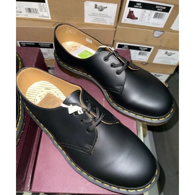 SALE SEPATU DOCMART DR MARTENS 1461 MADE IN ENGLAND BLACK SIZE 36 - 46 NEW ORIGINAL