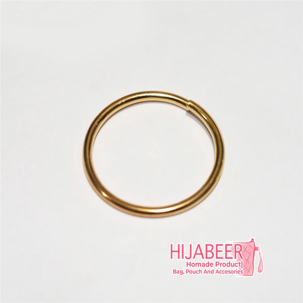 Ring O Bulat Emas 3,2 cm Aksesoris Tas /10pcs