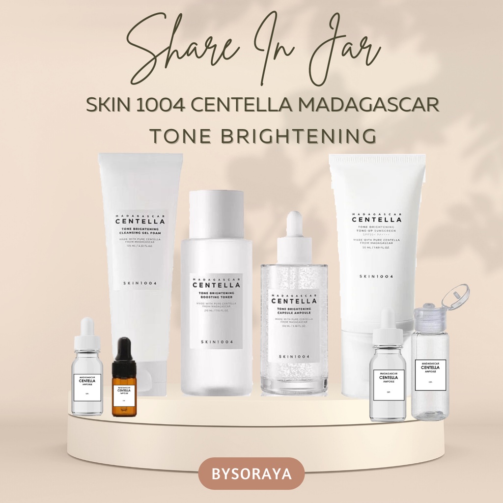 [SHARE IN JAR] SKIN1004 TONE BRIGHTENING Madagascar Centella Asiatica Tone Up Sunscreen Boosting Toner Cleansing Foam Capsule Cream Ampoule