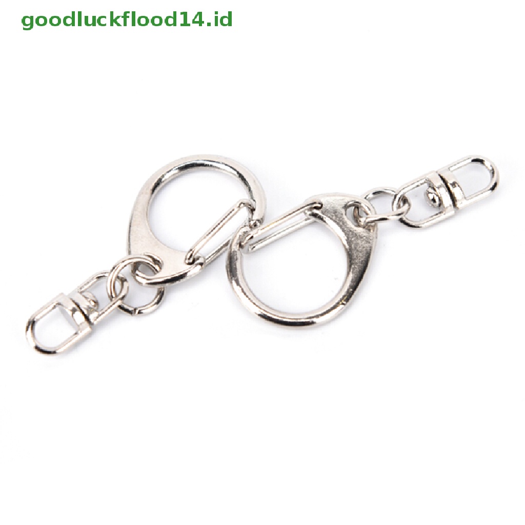 [GOOGFOUR] 10 Pcs DIY Dipoles Perak Keyring Keychain Split Ring Pendek Rantai Key Rings [TOP]