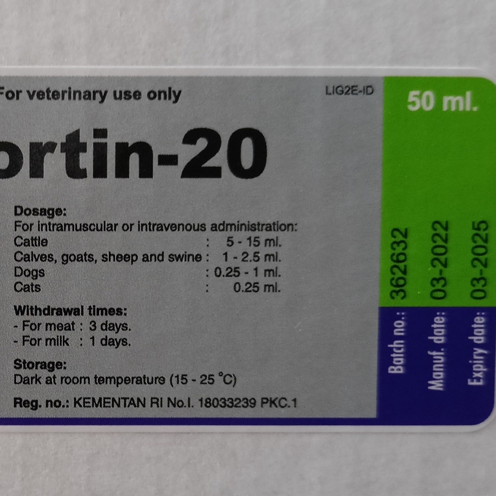 Glucortin 20 | Analgesik, Anti Inflamasi, Anti Piretik, Anti Alergi, Anti Stress Sapi Kambing Domba Anjing Kucing | Dexamethas0ne | TMC