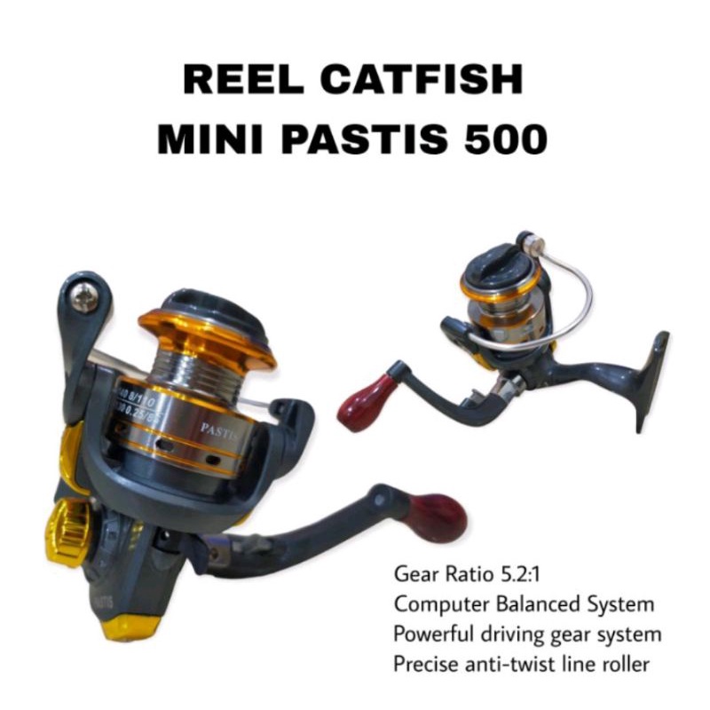 Reel pancing bearing kuat mini kecil catfish pastis 500