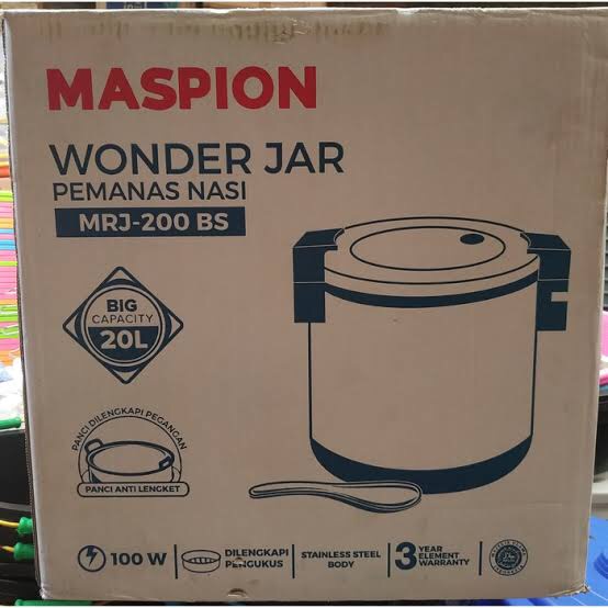 WONDER JAR MRJ 200BS (20 L) PENGHANGAT NASI JUMBO MASPION ORI