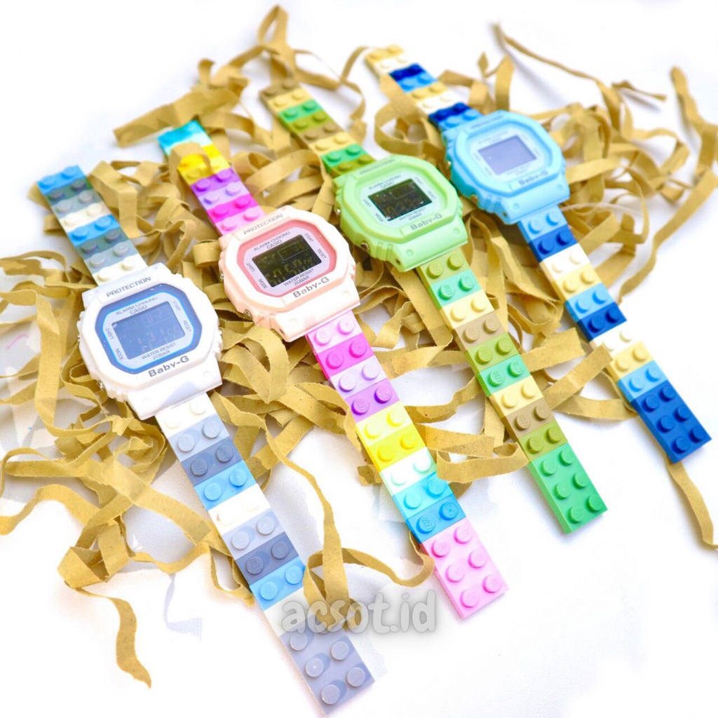 CASI0 baby-G 'dummy' dgn Strap Lego | Lego Watch Strap Lego