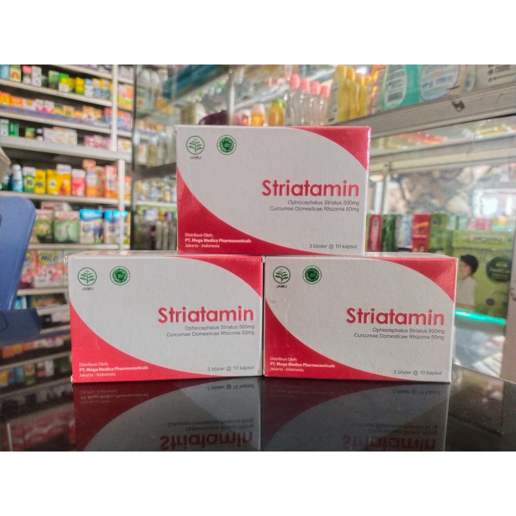 STRIATAMIN 1 BOX @3 STRIP obat penyembuh luka ekstrak ikan gabus