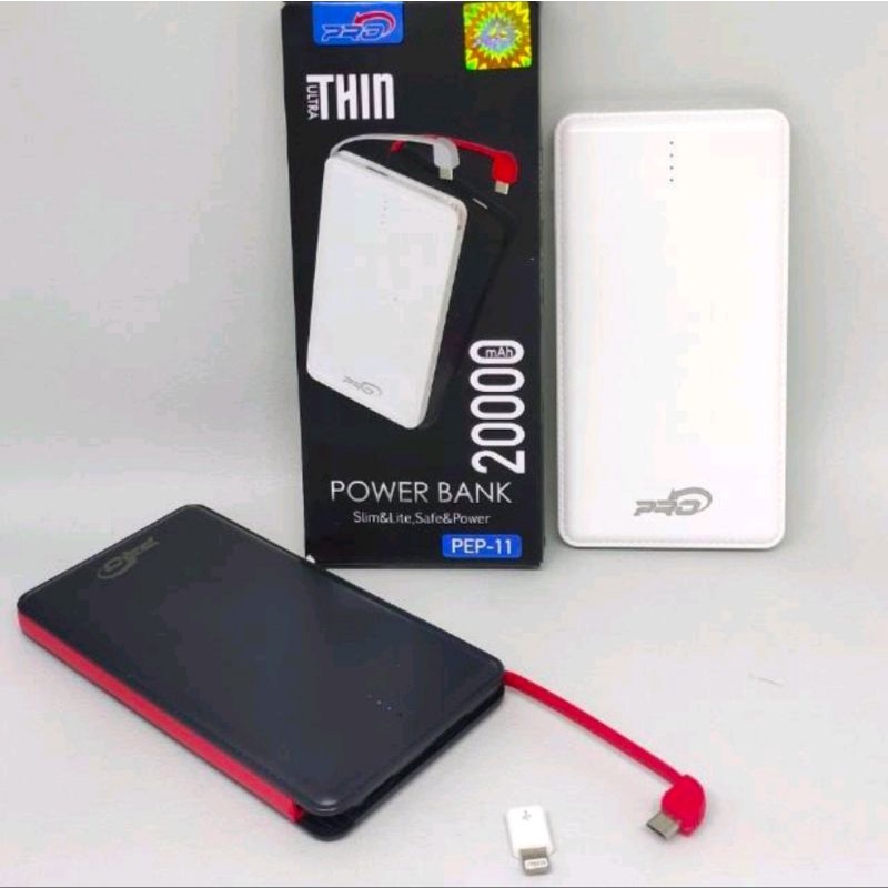 20000mAh Pro Charger Power Bank PB Powerbank Slim LED PEP-11 20000mAh