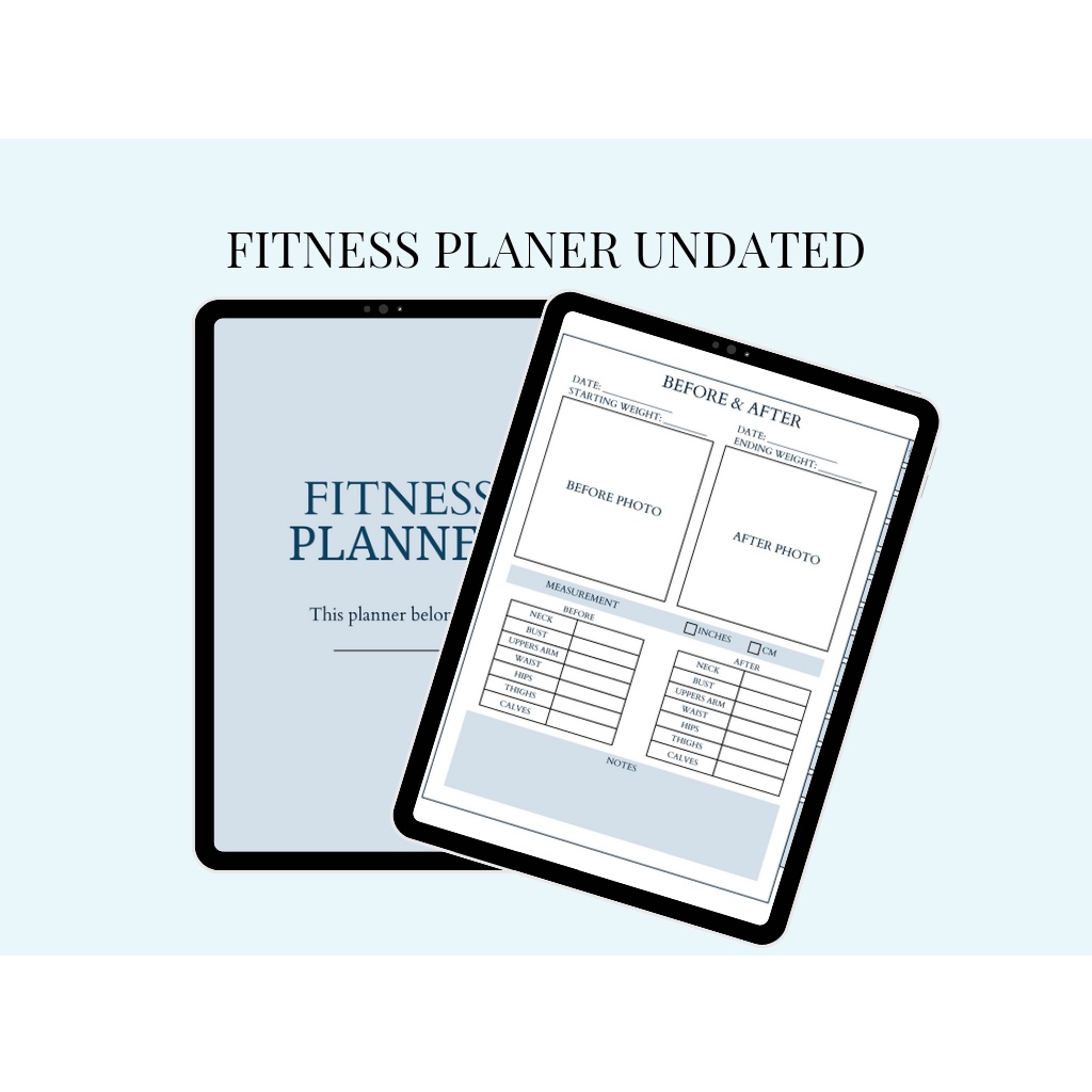 Digital Planner - Undated Fitness Planner