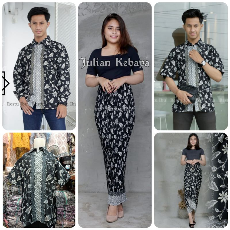 COUPLE / COUPLE BATIK / BAJU BATIK COUPLE / BATIK MODERN / SERAGAMAN BATIK KELUARGA MOTIF MELATI SIL