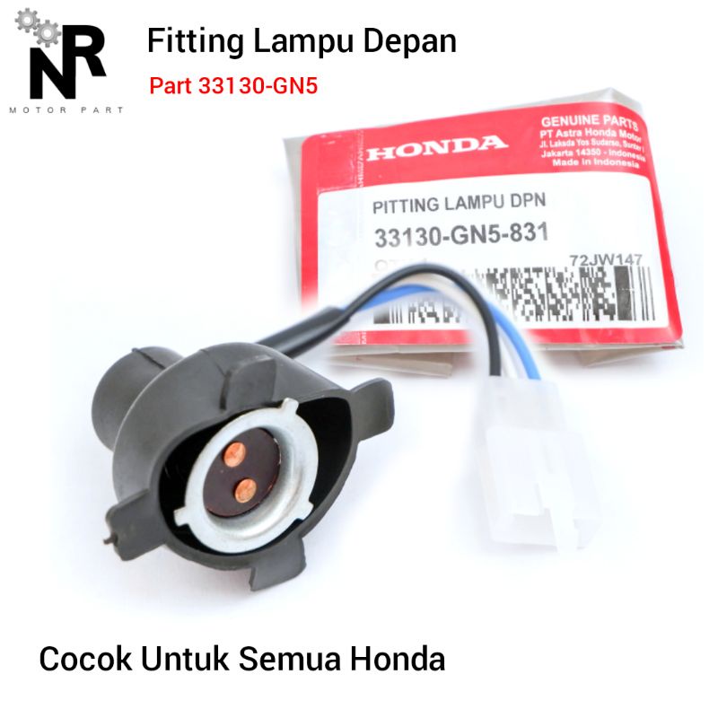 Fitting Piting Fiting Lampu Socket Soket Cord Assy Socket Lampu Grand GN5 Soket Fitting Lampu Depan 