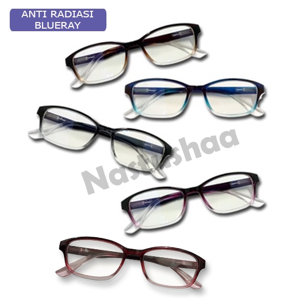 Kacamata Anti Radiasi (Design Korea) Pria dan Wanita Kacamata Blueray Kacamata Fashion Anti Radiasi Sinar Biru Komputer Hp Eyeglasses Protection Lensa Blue Light Blocking Unisex Kacamata Dewasa Normal Transparan