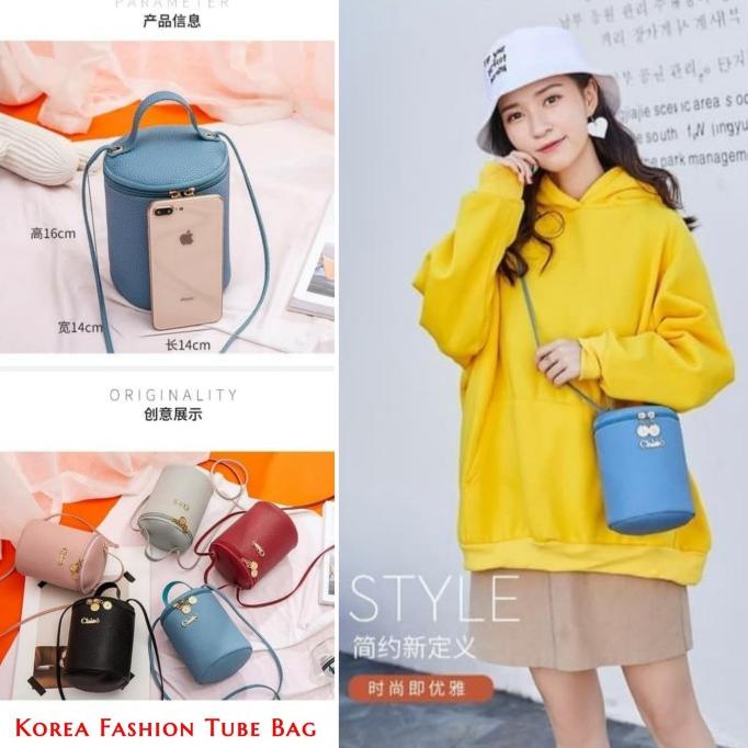 Korean Fashion Tube Bag / Tas Slempang Korea Kekinian Model Tabung