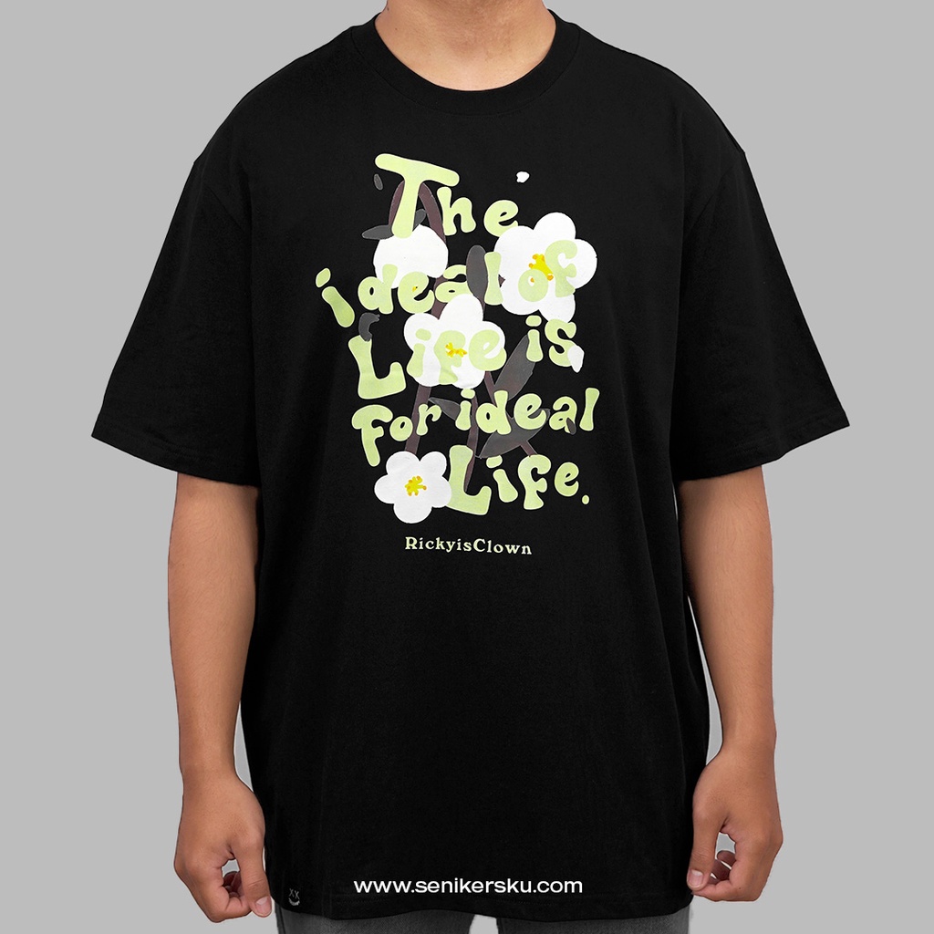 RIC Ricky Is Clown Doodle Sakura Black Tee