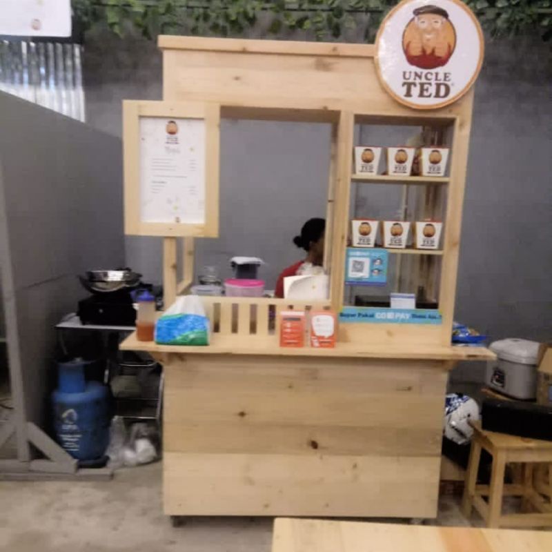 gerobak minuman gerobak usaha gerobak kayu jati Belanda murah