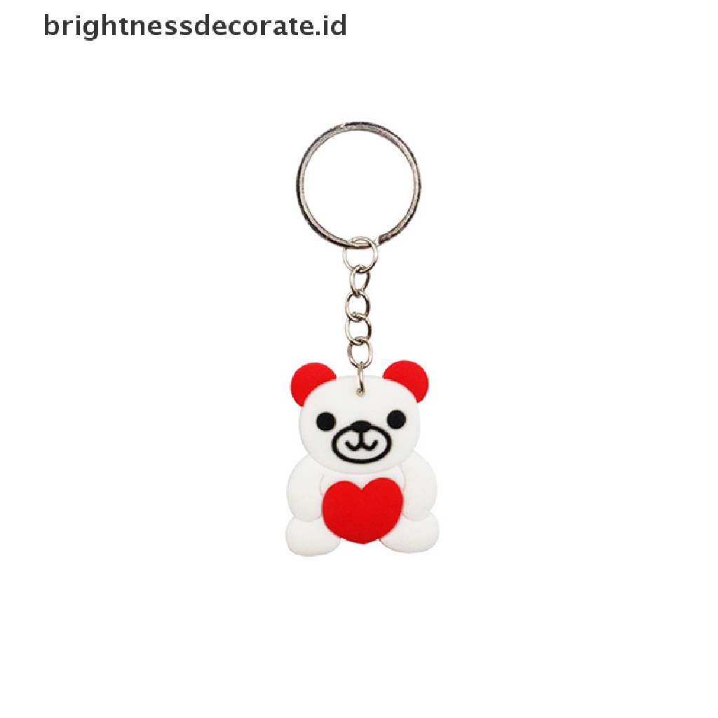 [Birth] Indah Gaya Kartun Valene's Day Keychain Kreatif PVC Liontin Keyring Lucu Cinta Hati Mainan Rumah Nikmat Hadiah Perlengkapan Pesta [ID]