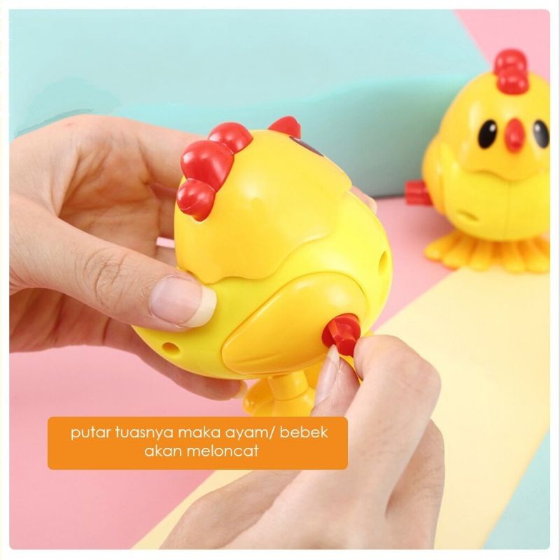 PROMO TERBARU - Mainan Anak 3 4 5 6 Bulan 1 Tahun cewek cowok Edukasi Ayam Putar Loncat Jalan Berjalan SS 1707 /mainan bayi / mainan murah