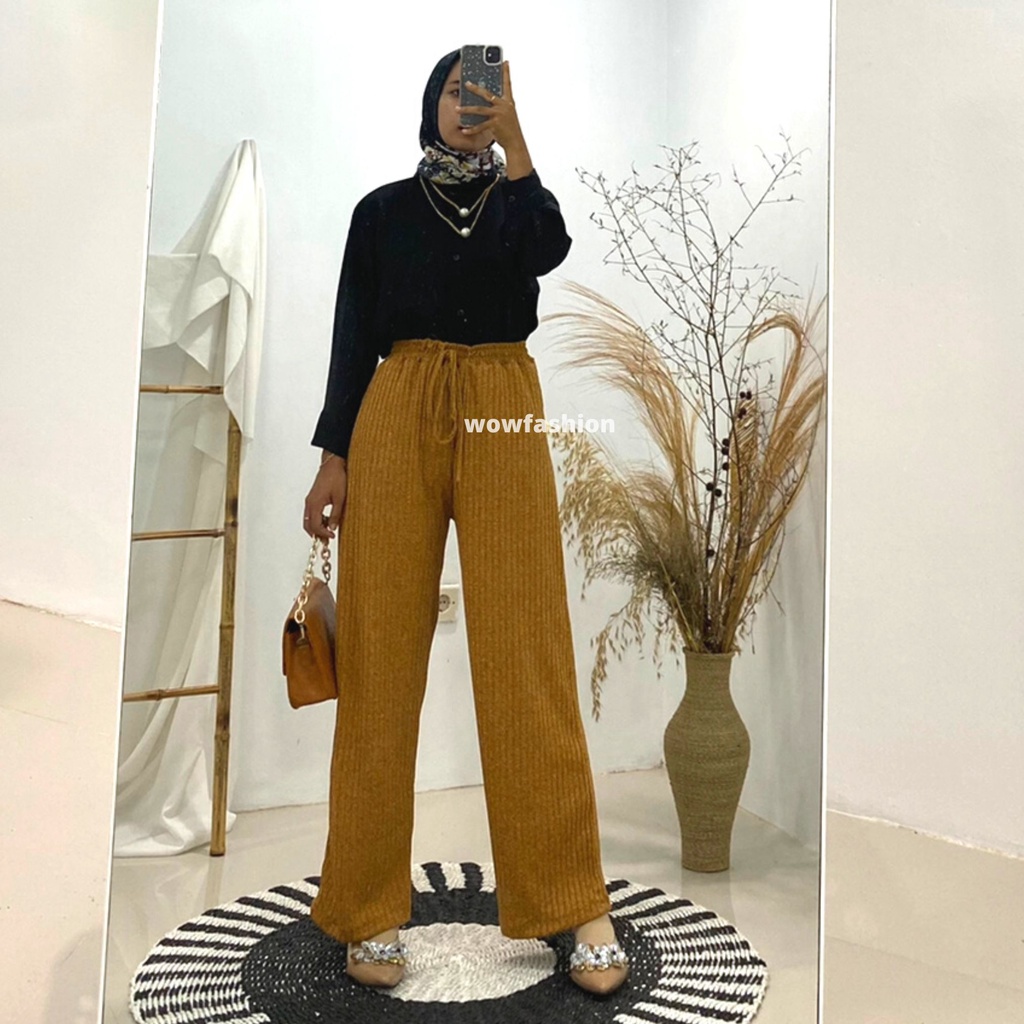 WOW-MN-MAZAYA  KNIT PREMIUM WANITA/CELANA KNIT PREMIUM/CELANA BAHAN KNIT/CELANA SIMPLE/CELANA KNIT WANITA