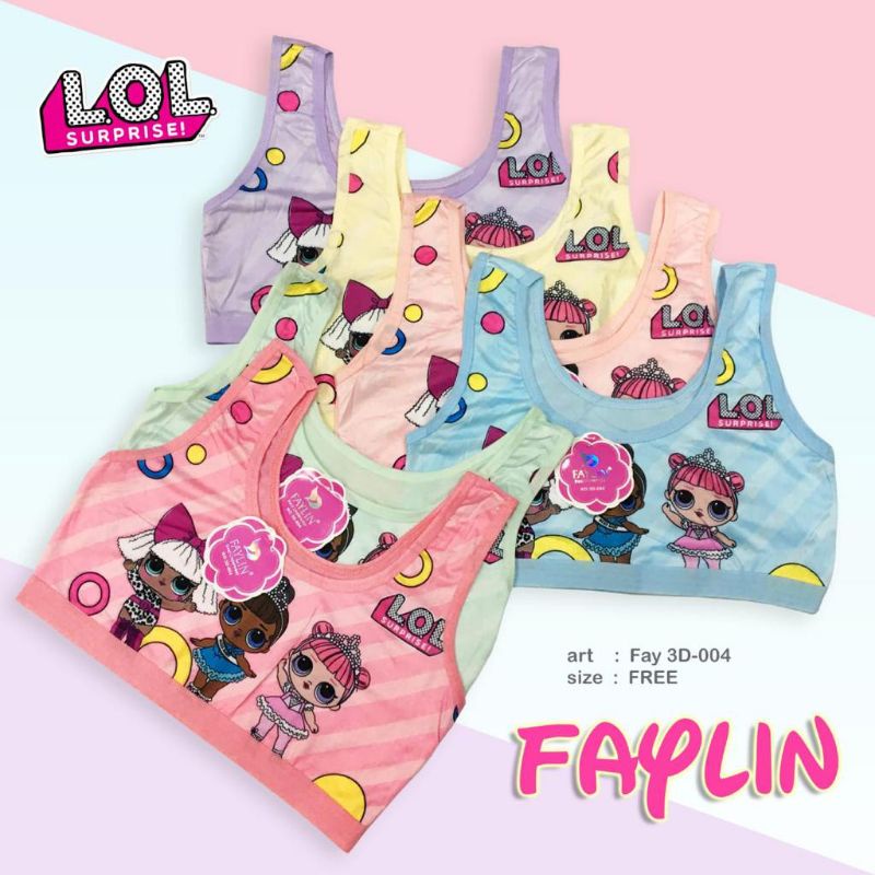 FAYLIN | Miniset anak Pelajar SD / Dalaman Anak 3D Motif LOL / Super Lembut