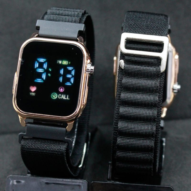 JAM TANGAN WANITA LED MODEL  APPLE WATCH CASE ROSEGOLD