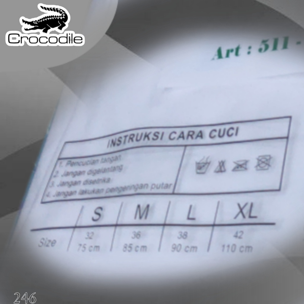 J246 - KAOS OBLONG PRIA CROCODILE SIZE S - XL HARGA PER 1 PCS