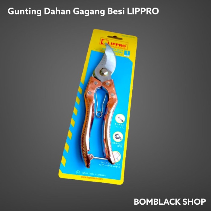 LIPPRO Gunting Dahan Besi Tangkai Bunga Rumput Ranting Tanaman EMAS