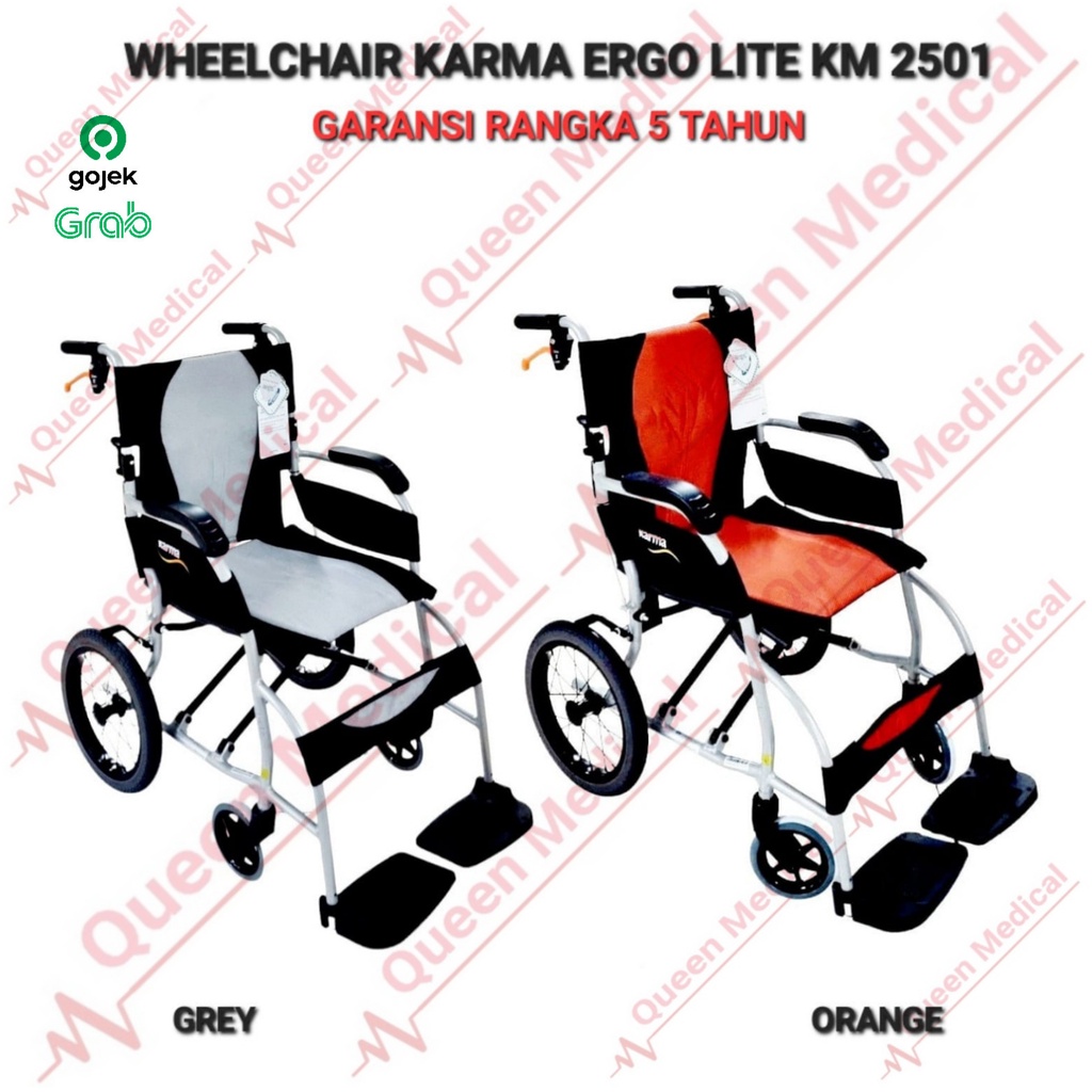 Kursi Roda Karma Ergo Lite KM 2501 EuKarma TRAVEL (KHUSUS GOJEK/GRAB)