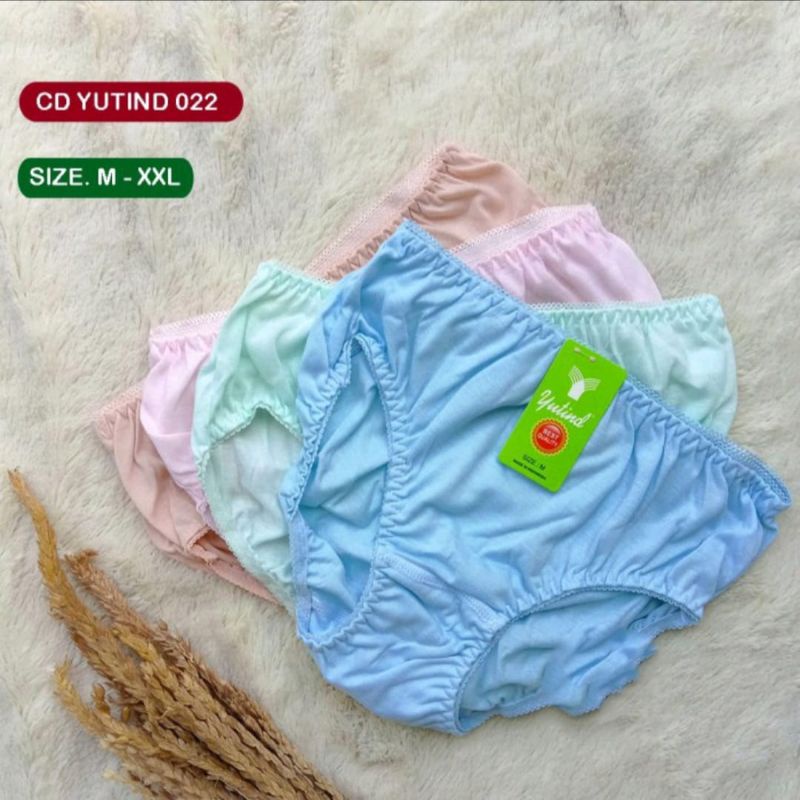 3 Pcs Celana Dalam Yutind 022-Cd Wanita-Karet Pinggang ZigZag