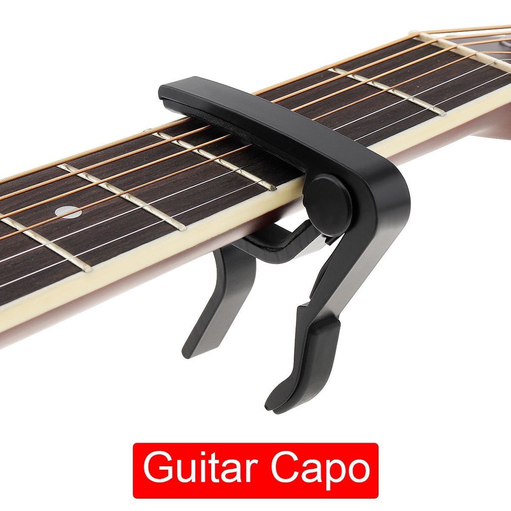 Capo Gitar Bahan Metal Alloy Dengan Bantalan Silicon Yang Sempurna Untuk Ukulele Gitar Tuning