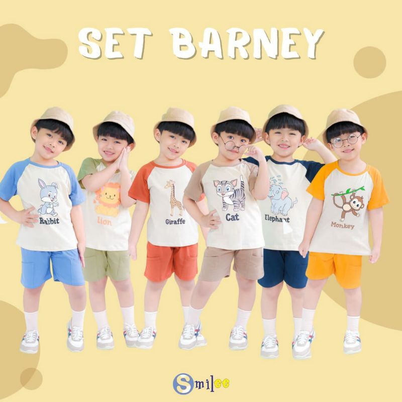 SETELAN BARNEY ANIMAL BY SMILE (BRP1609)