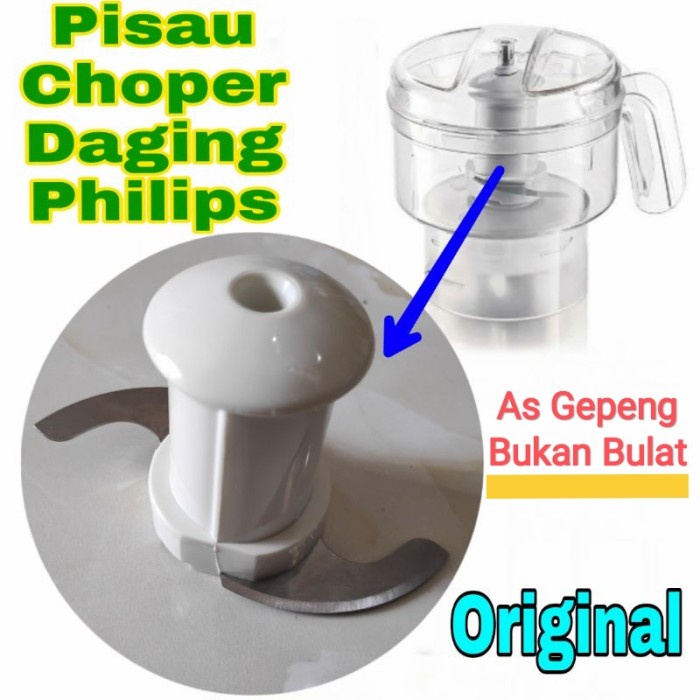 Gilgi Pisau Chopper Daging Blender Philips Hr 2115 2116 2061 2071 2939 Ori