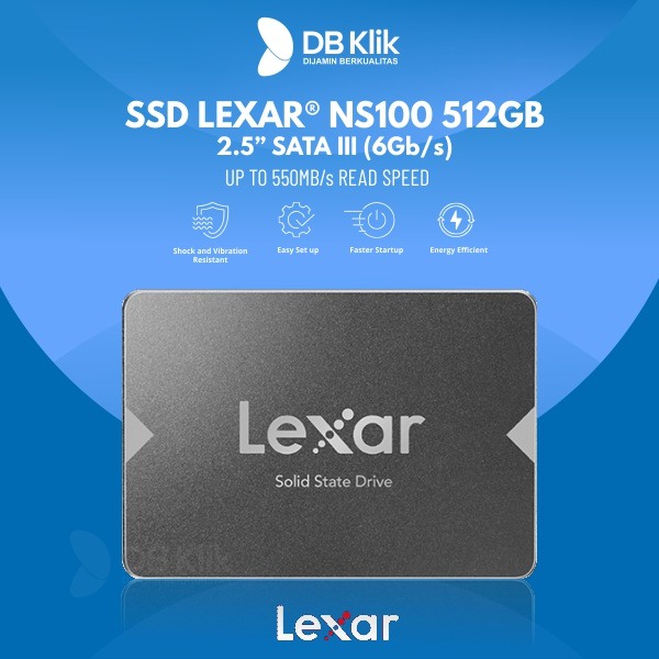 SSD Lexar NS100 512GB SATA 2.5 Inch - SSD Lexar 512GB LNS100 2.5" SATA