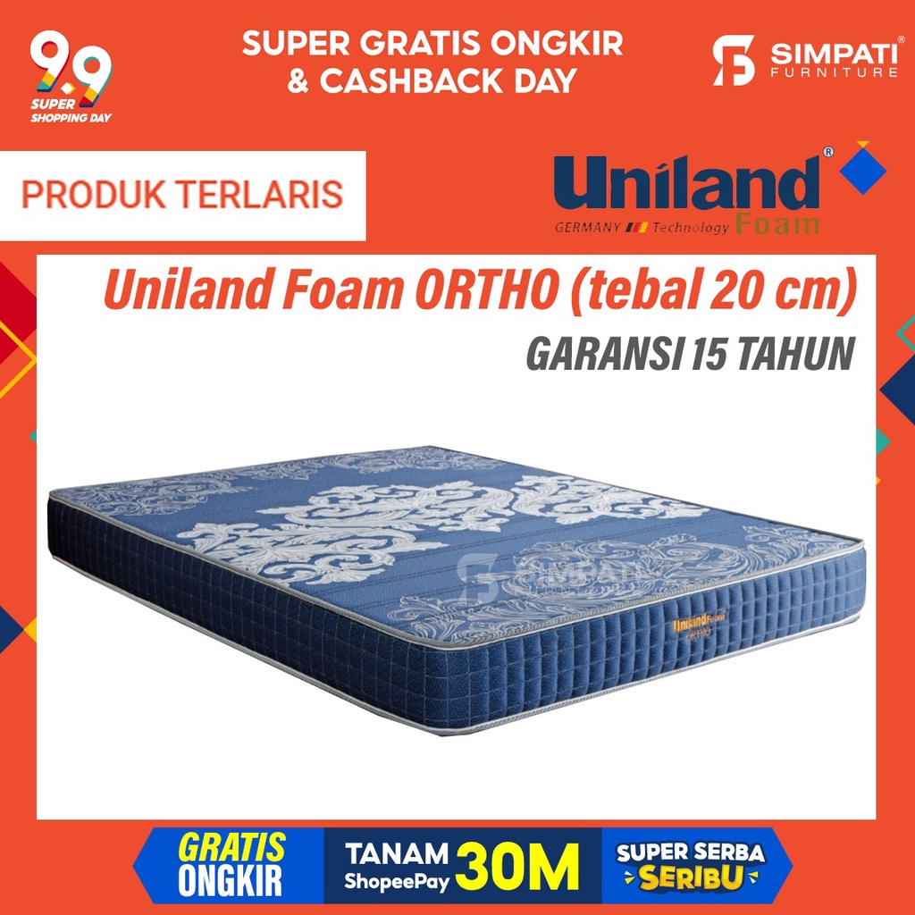 Kasur Busa Uniland Rebounded Ortho Uk 180x200 Tebal 20 Cm
