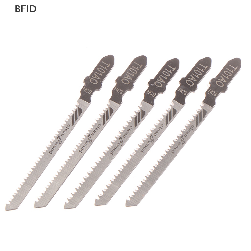 [BFID] 5pcs T101AO HCS T-Shank Jig Blades Curve Cutg Alat Untuk Kayu Plastik [ID]