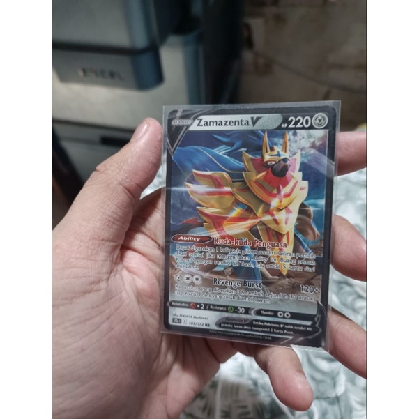 kartu pokemon bahasa Indonesia zamazenta v rr semesta