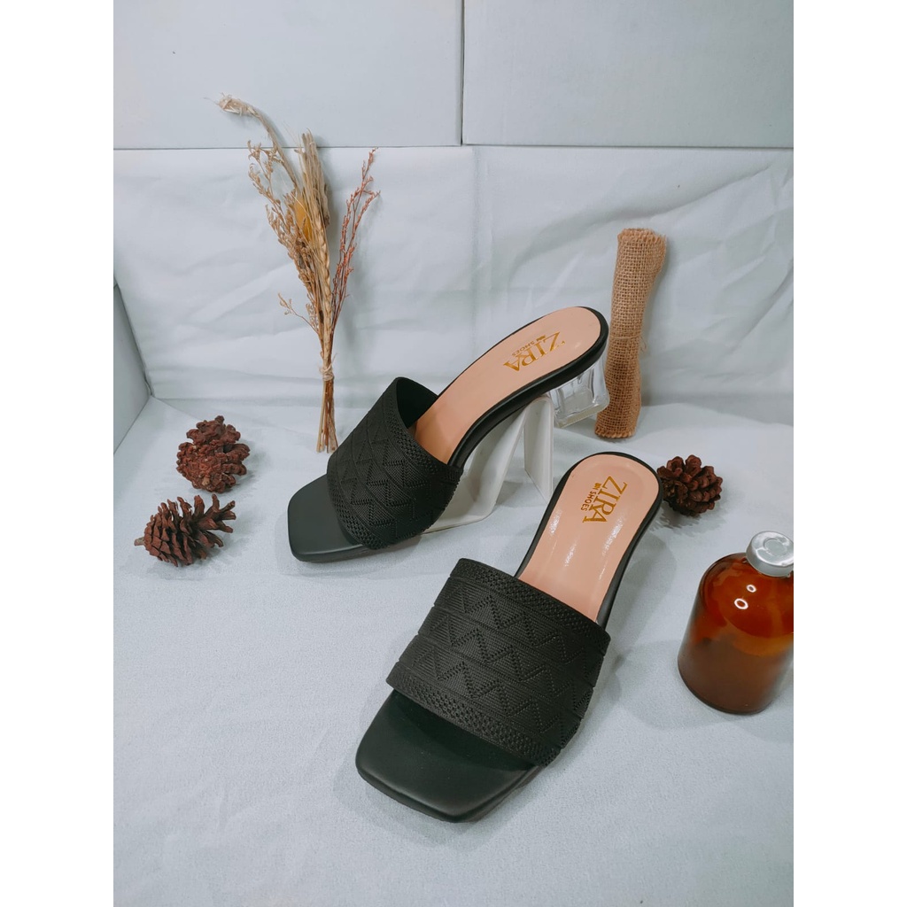 Sendal Heels Rajut Hak Kaca 5cm Terbaru Sandal buat Kondangan Wanita Kekinian  Hills Prempuan Sandal Real Pictt Sandal Pesta Sandal Cewek Dewasa Sandal hak kaca terbaru termurah ZR 05