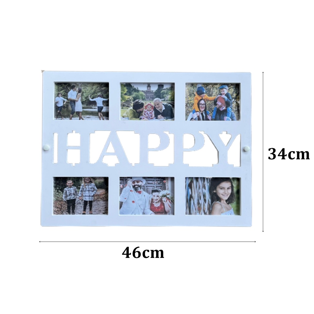 Bingkai Foto Dinding Fancy Frame Foto 6 Slot MB1023