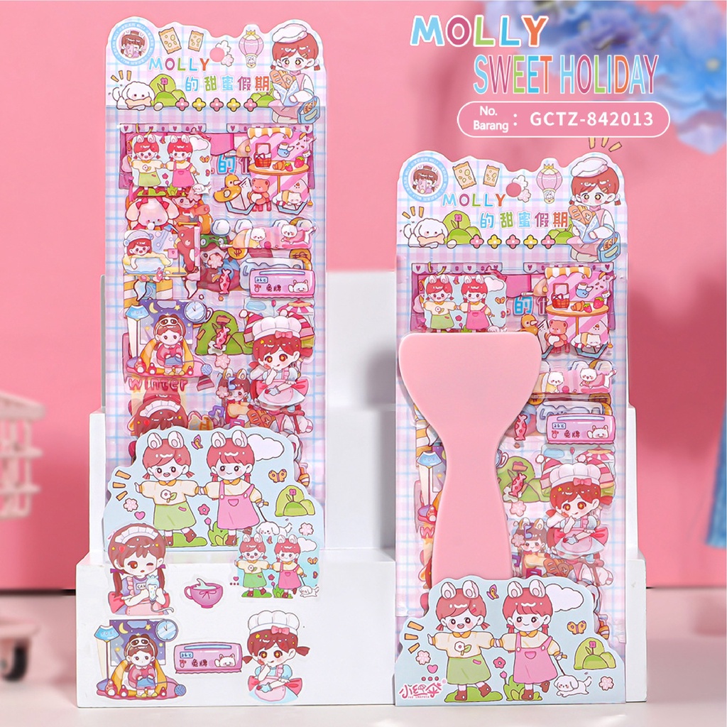 MSY 100Pcs/4Pcs Stiker Book Kartun Princess/Stiker Motif Laser Kartun  Untuk Dekorasi Diary Aesthetic/ Anti Air Untuk Dekorasi Import