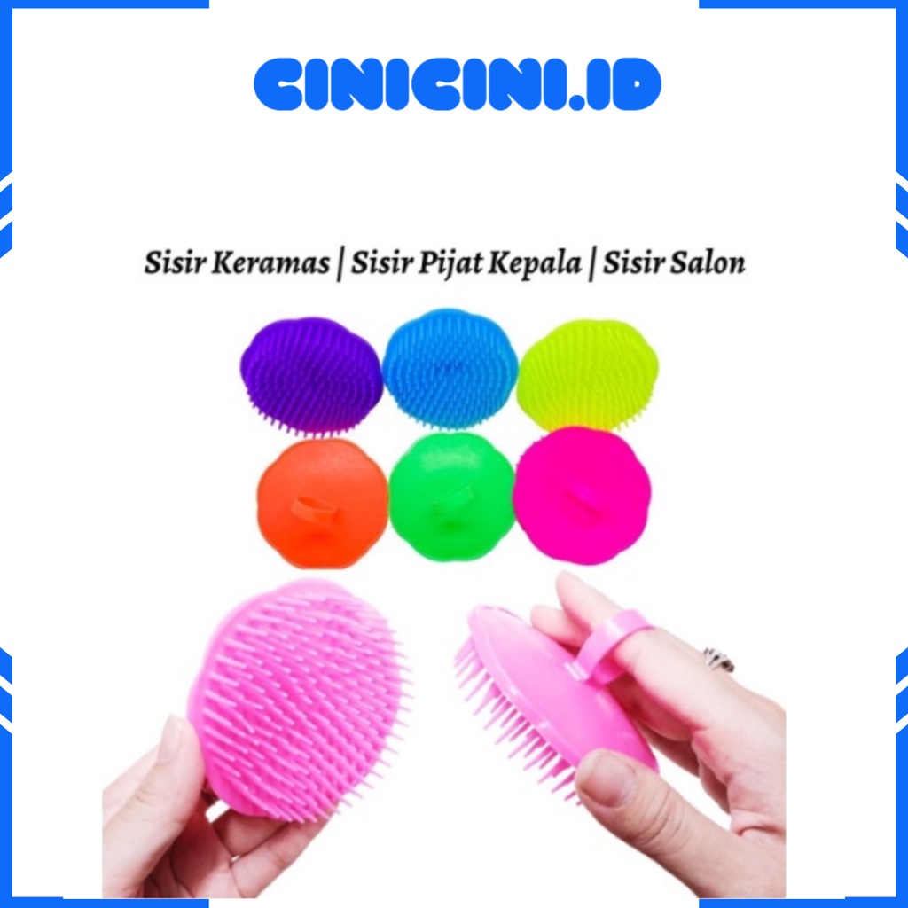 [ Cinicini ] Sisir Keramas Bulat / Sikat Rambut Pijat Kepala Anti Ketombe Shampo Head Scalp Hair Massage Brush Kulit Kepala Gatal Alat Garuk