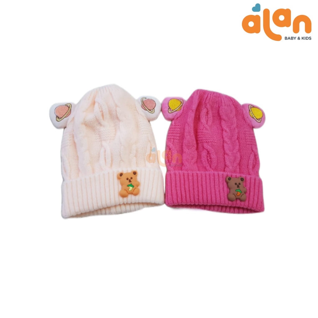 Topi Anak Rajut Bear Planet ( TP-RBKTPB ) WARNA RANDOM