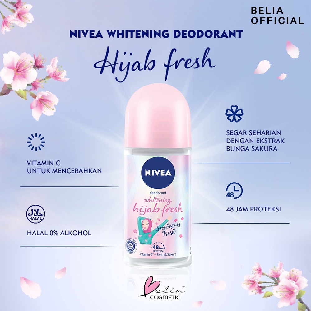 ❤ BELIA ❤ NIVEA Deodorant Full Series Roll On | 25 | 50 | Men | Women | Hijab Deodoran