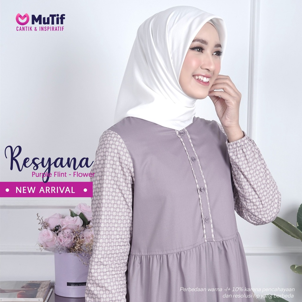 MUTIF GAMIS RESYANA PURPLE FLIT-FLOWERS