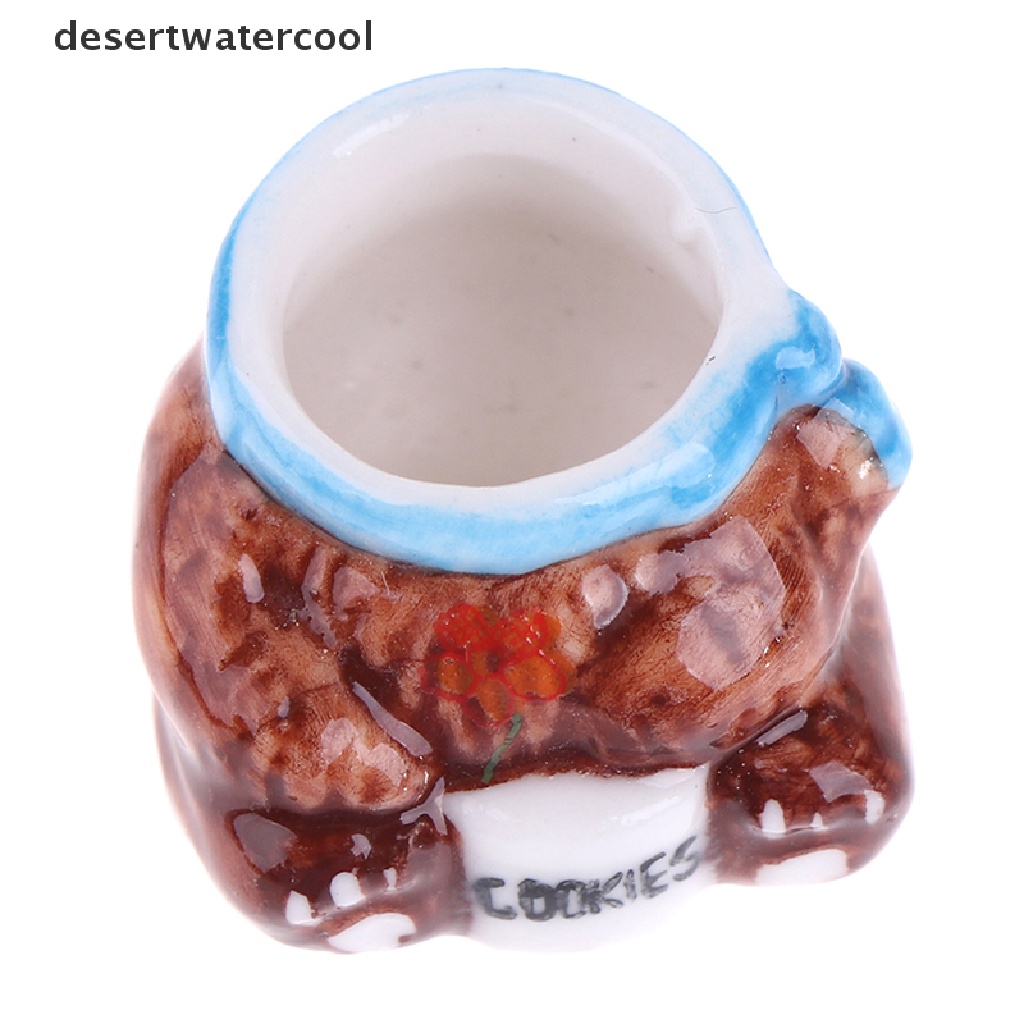 Deid1: 12rumah Boneka Miniatur Keramik Candy Jar Botol Permen Model Boneka Dekorasi Mainan Martijn