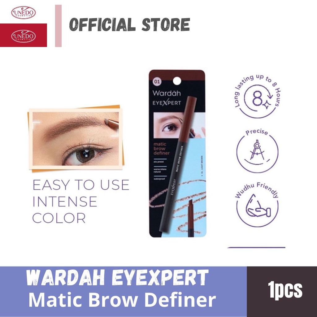 Wardah EyeXpert Matic Brow Definer-Pensil Alis Tahan Air Lama