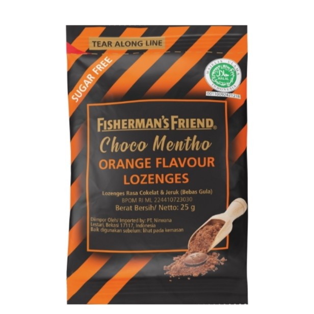 

FISHERMAN'S FRIENDS Choco Mentho Permen Sugar Free Orange 25 gr