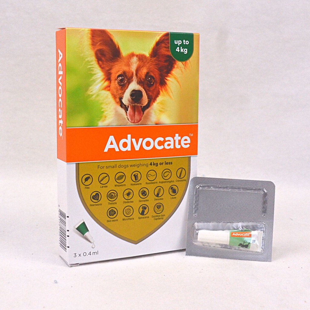 ADVOCATE Obat Kutu Jamur Anjing For Small Dog Spot on Up to 4kg 1pcs