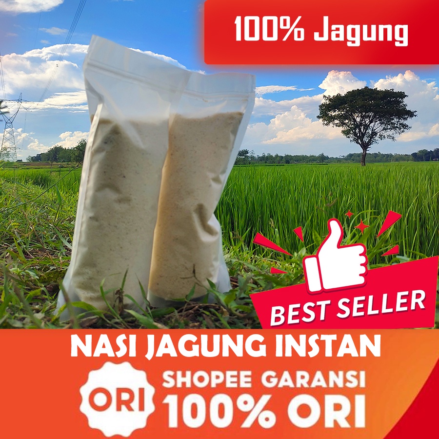 

Sego nasi jagung putih / geritan / nasi ampok pulen - 500 gram cocok untuk diet diabet beras jagung