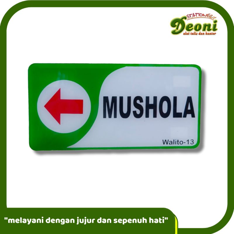 

WALITO Label Akrilik 11x21cm - MUSHOLA