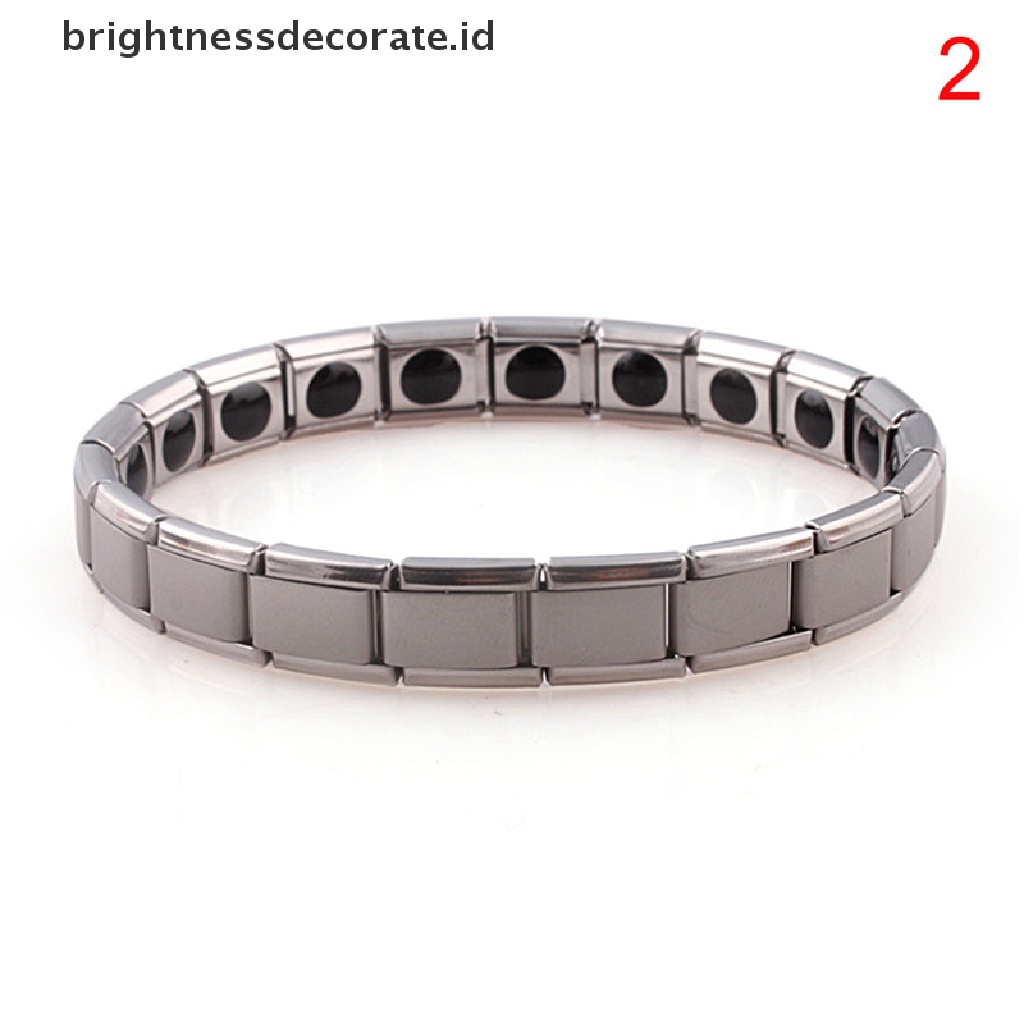 [Birth] Gelang Titanium Steel Elastis Stretch Untuk Pria Wanita Energy Health Bangle [ID]